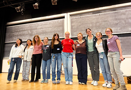 Group of ten participants at the WiSe mentorship event