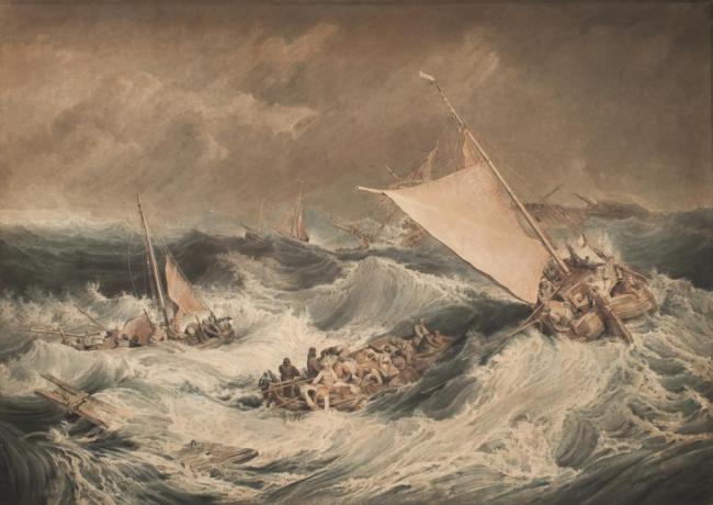Painting of a shipwreck